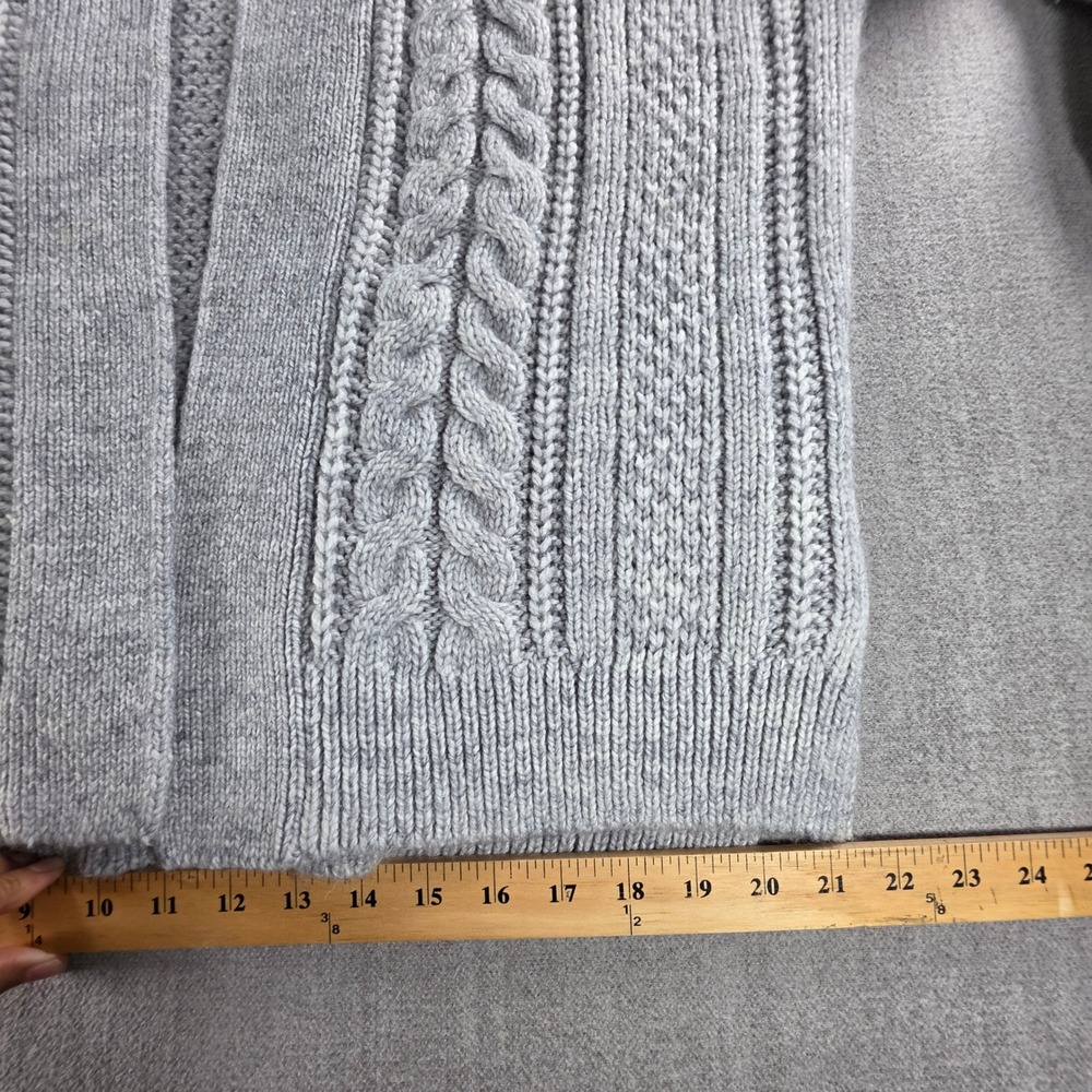 GAP Cardigan Womens XS Heather Grey Cable Knit Open Front Sweater S/352721-01 - Picture 6 of 16